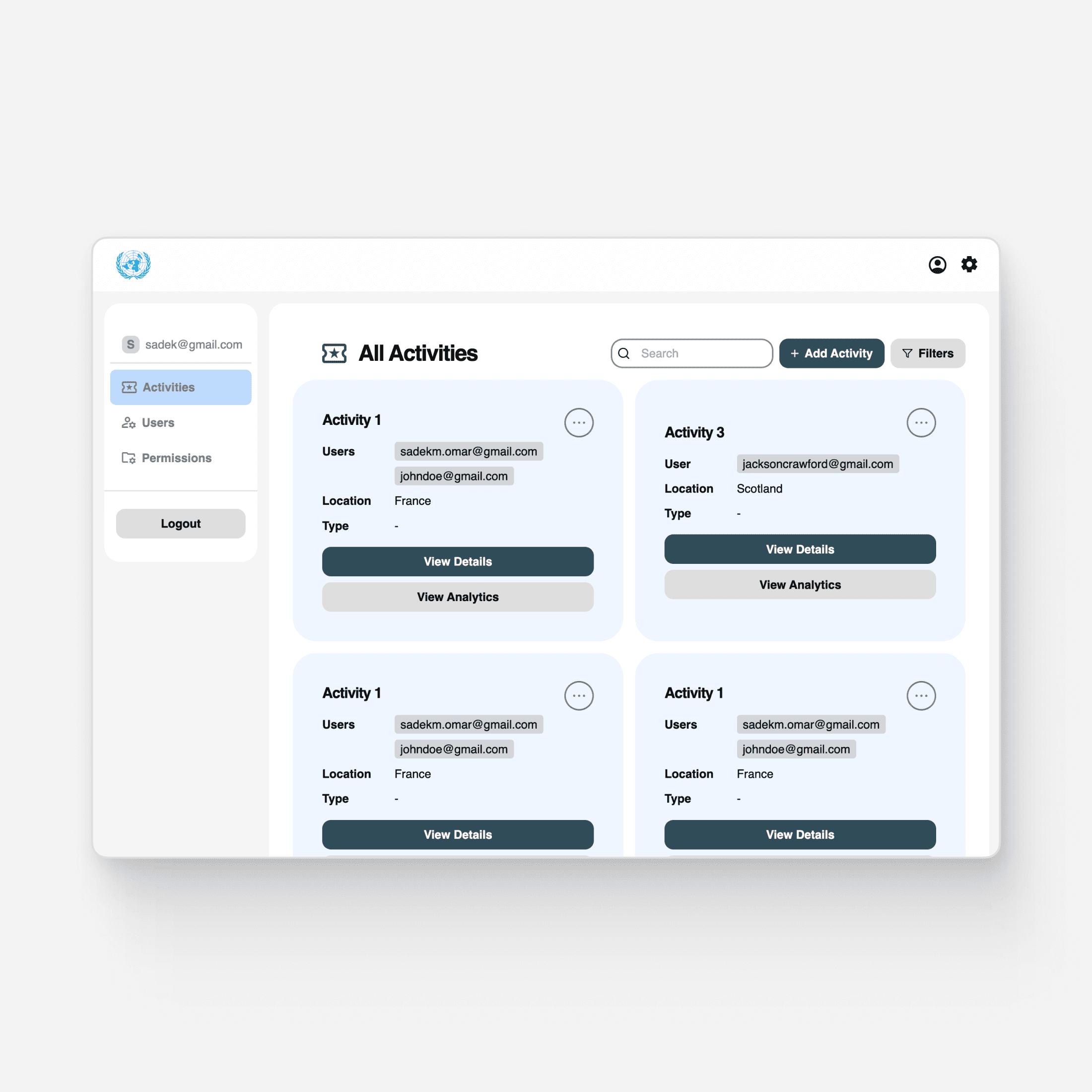 UN Activity Management Platform